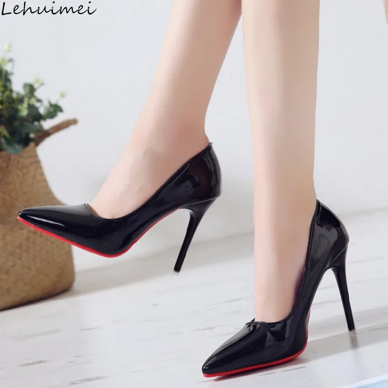 Женские туфли на очень высоком каблуке коллекция 2020 года Цвет Черный