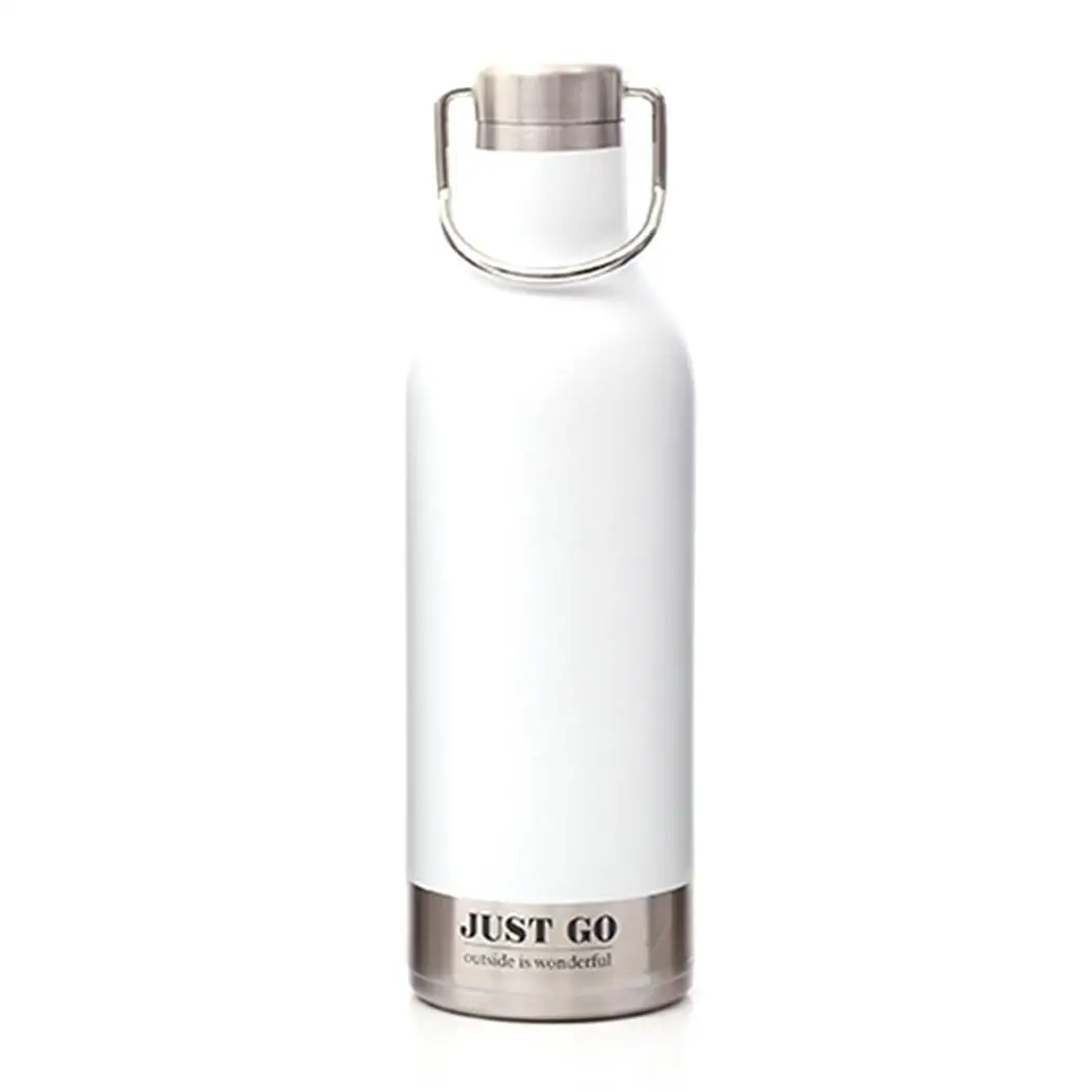 New Outdoor Sports Bottle Stainless Steel Portable Vacuum White/Pink/Gray/Dark blue/Black 500ml Thermos Water Drinking | Дом и сад