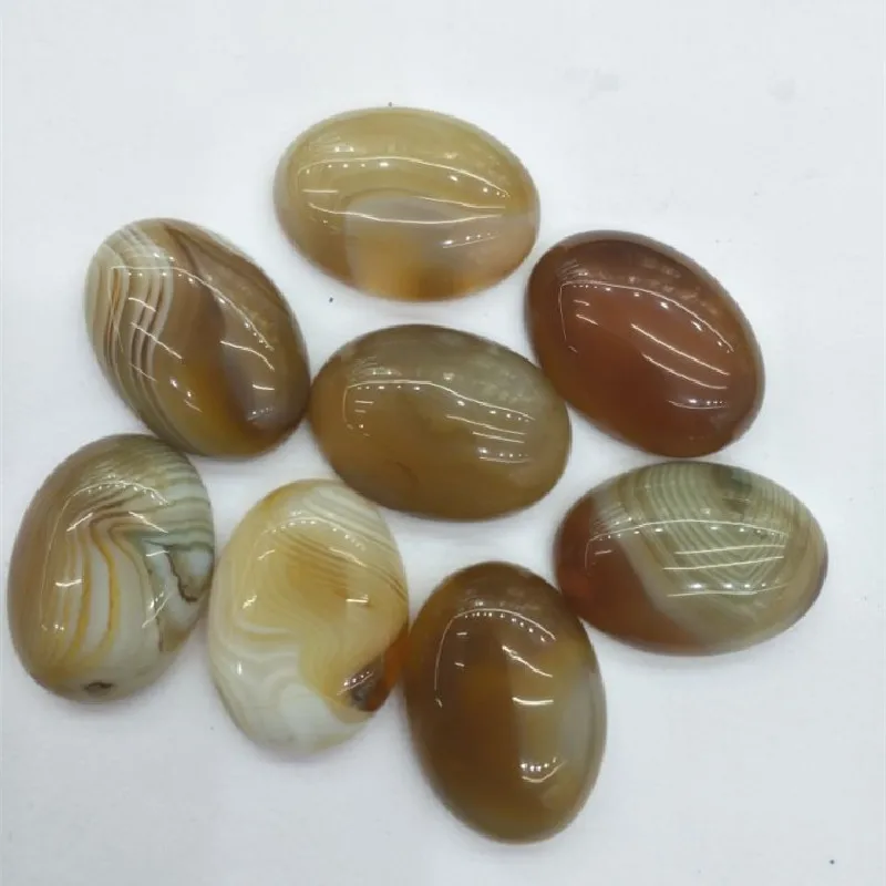 

10PCS Nature Semi Precious Stone Cabochons Oval Shape 18X25MM Agate Beads Accesories Hot Sales Free Shipping