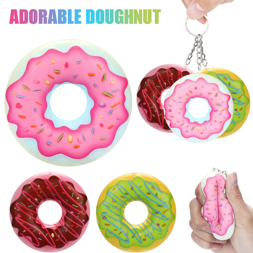 Смешные мягкие игрушки 8 см Пончик медленно Восстанавливающий форму крем детские