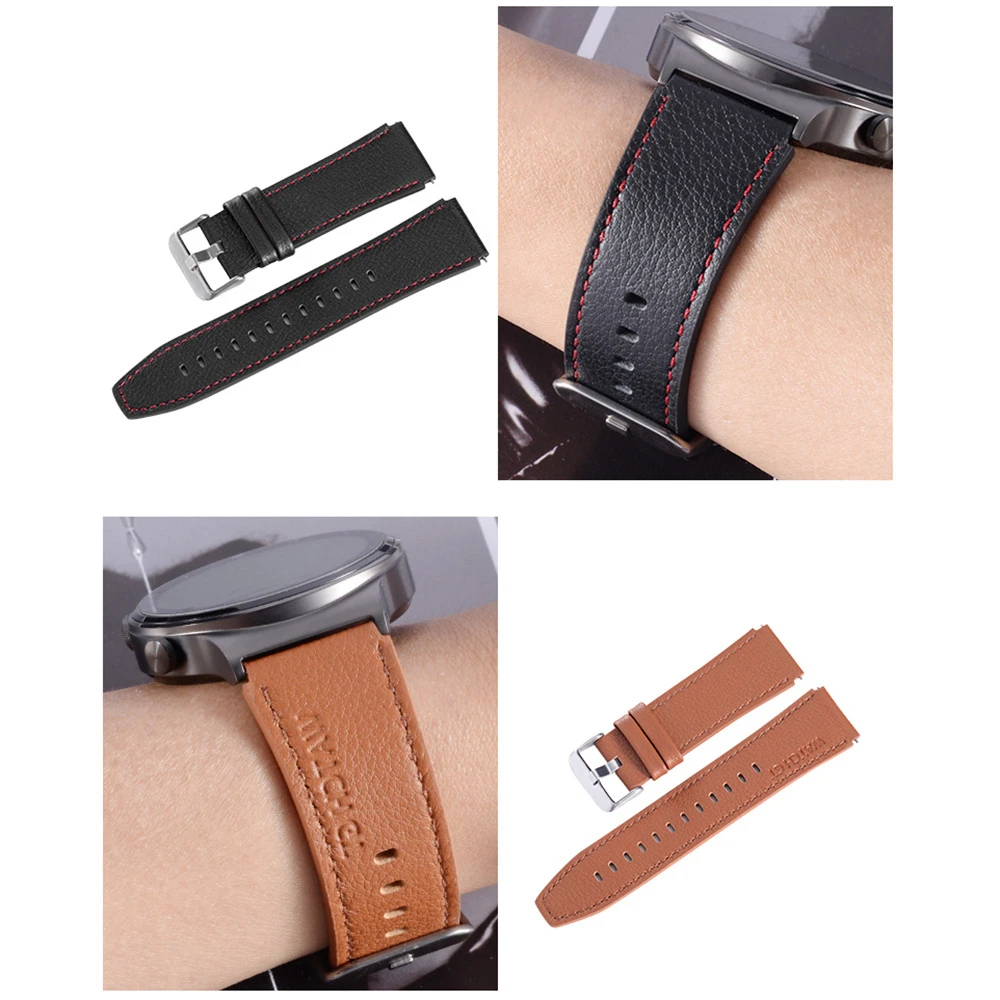 22mm Leather Band For HUAWEI Watch GT 2 Pro GT2 2e Smart Watch Band Replacement Bracelet Strap Accessories