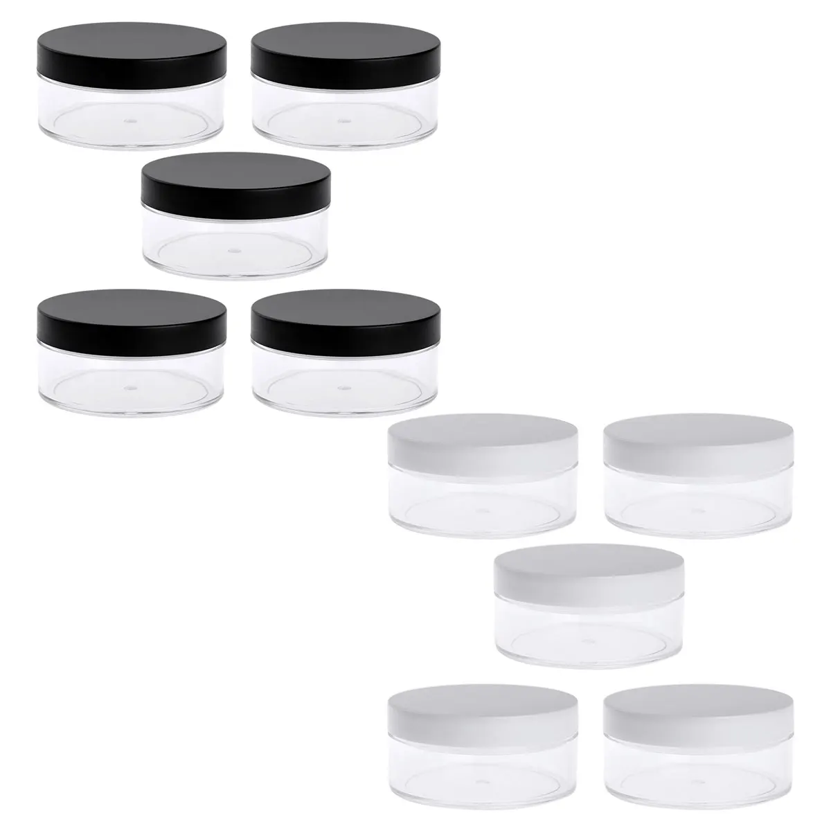 5 шт. пластиковые мини банки для хранения косметики с крышкой|Бутылки и хранения| |