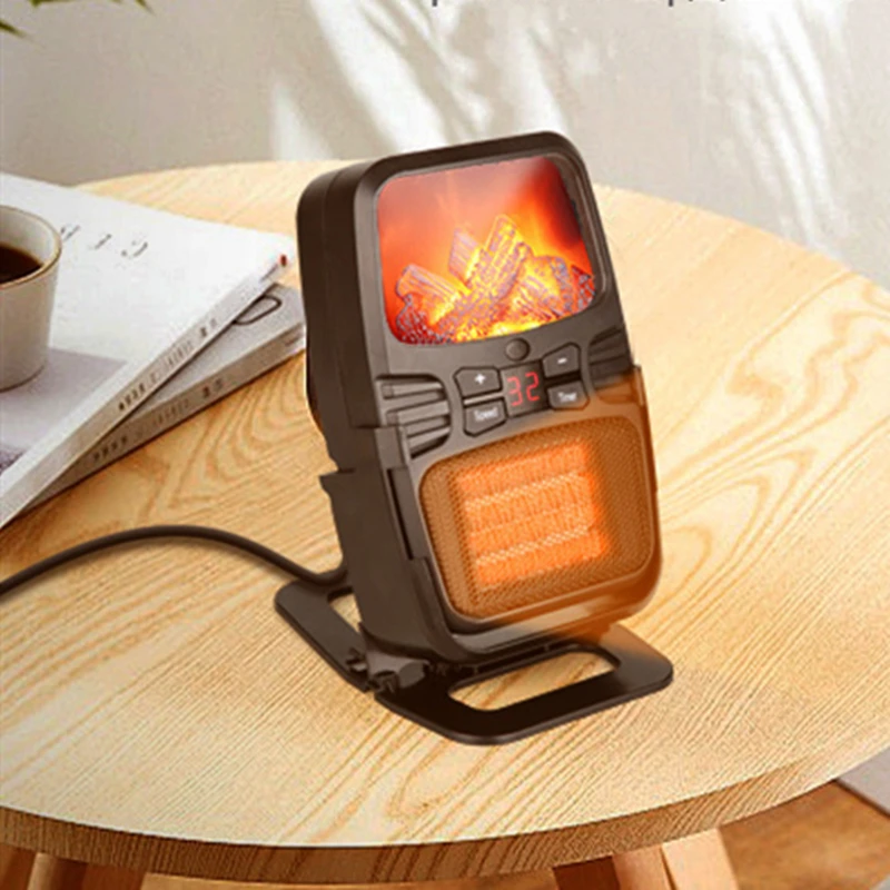 

EU/US Plug 500W Portable Electric Mini Fan Heater Desktop Household Wall Handy Heating Stove Radiator Warmer Machine for Winter