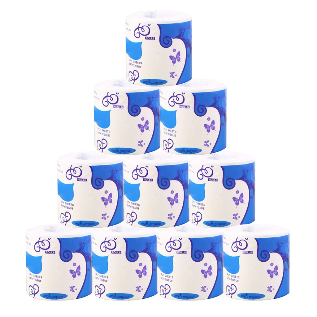 10 рулонов туалетной бумаги супер мягкая чистая на ощупь туалетная бумага