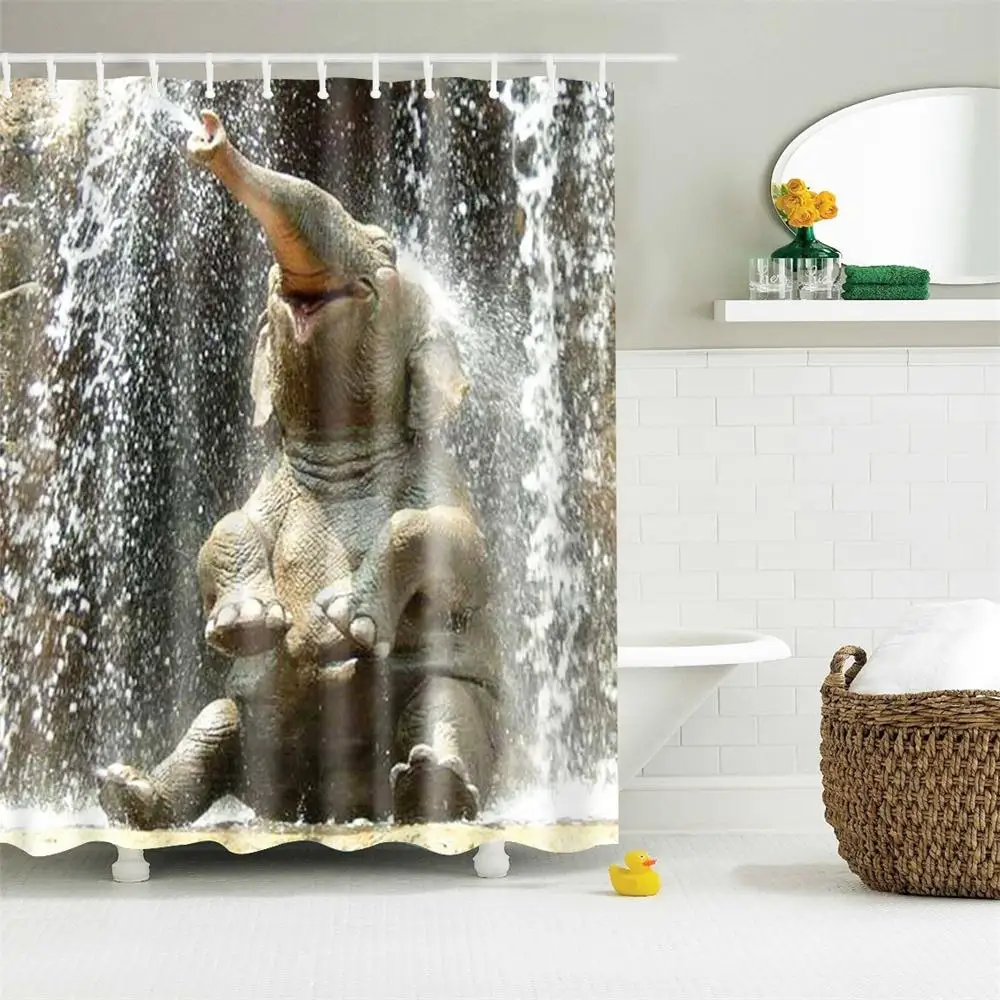 Dafield занавеска для душа в виде слона абстрактная винтажная индийская красочная