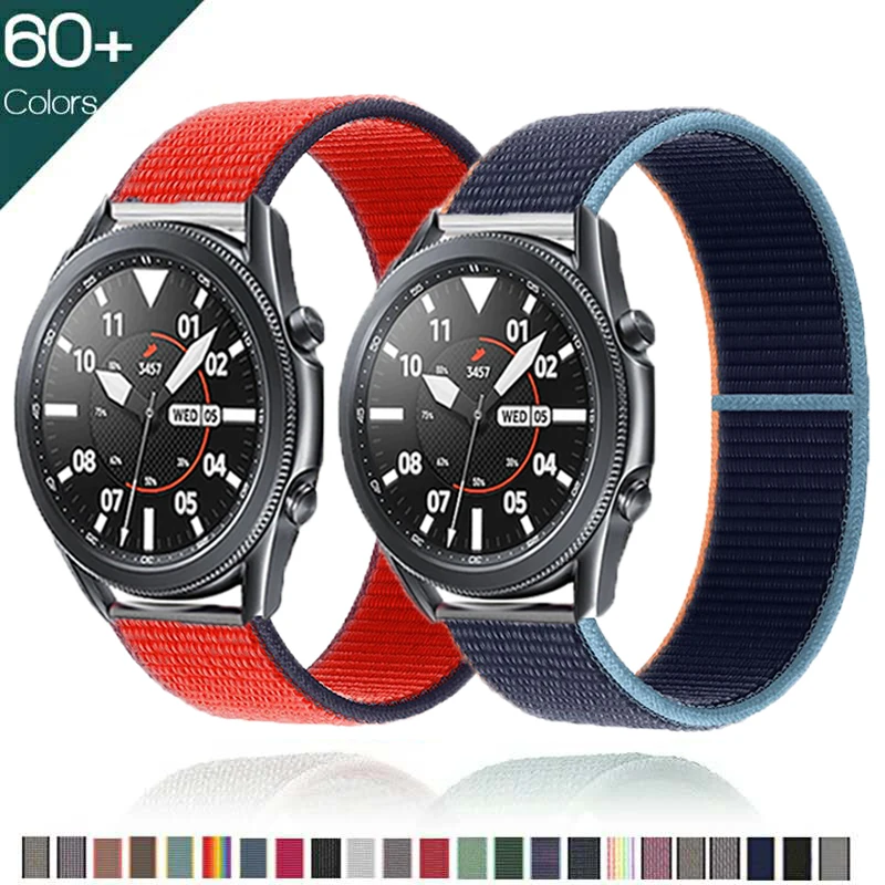 

Ремешок для Samsung Galaxy Watch 3, 45/41/20/22 мм, нейлоновый, для Huawei watch GT 2, 42/46 мм
