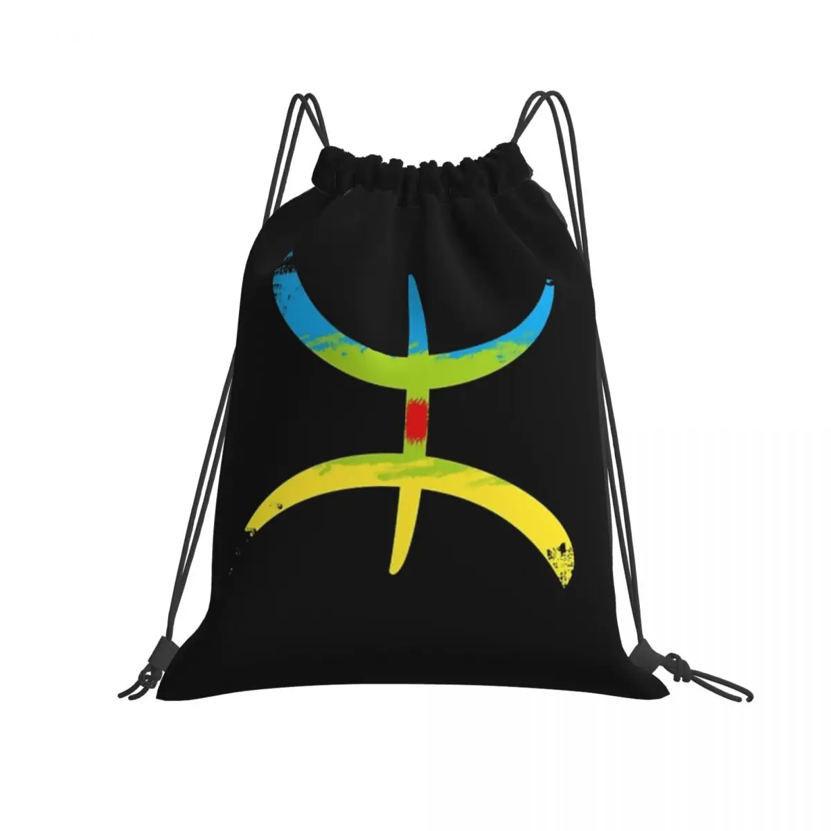 

Drawstring Bags Gym Bag Berber Flag - Amazigh Flag - YAZ Graphic Backpack Berber Amazigh Flag Knapsack Humor Graphic