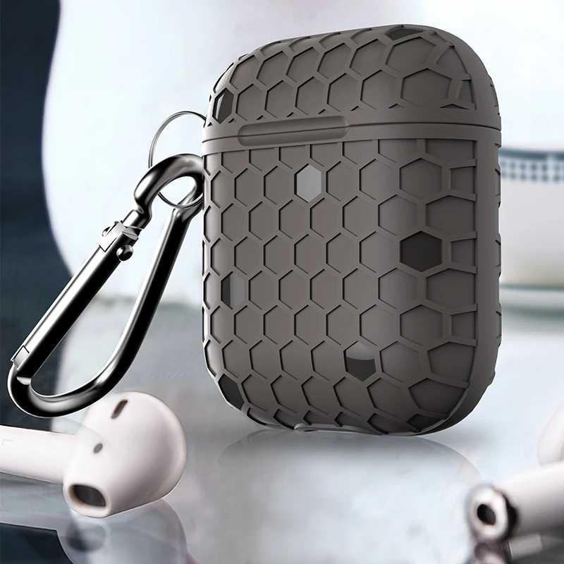 Сетчатый силиконовый чехол для Apple гарнитура для AirPods аксессуары беспроводные Bluetooth наушники мягкий чехол для iPhone AirPods чехол