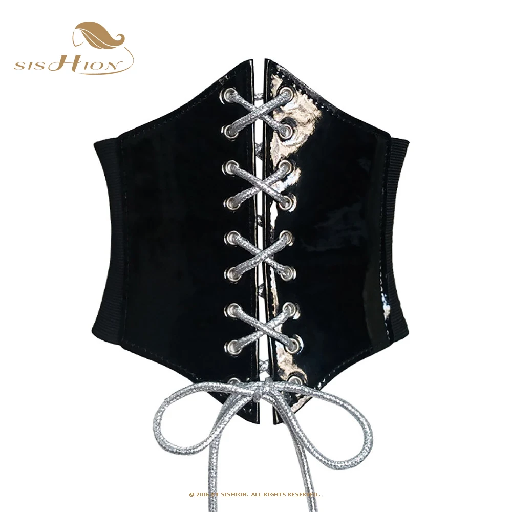 

Женский корсет SISHION VD2596, белый корсет с широкой талией, сексуальный готический корсет в готическом стиле, яркий черный корсет, корсет