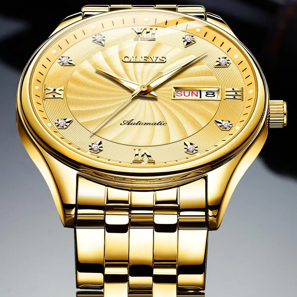 Автоматические механические часы из нержавеющей стали для мужчин