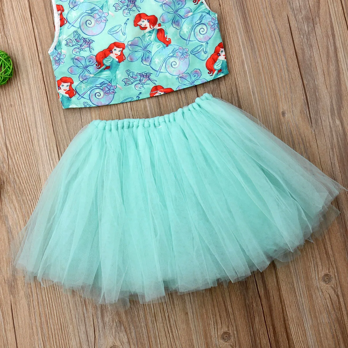 Малыш младенческий девочка жилет топы сетка бальное платье наряды летний