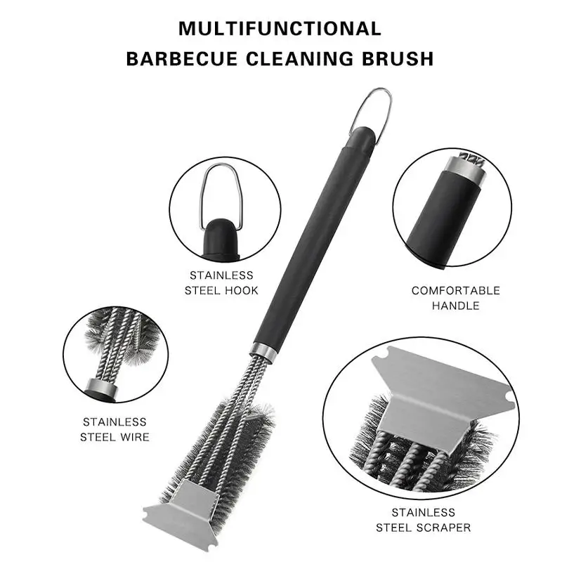 1 шт. щетка для чистки гриля и скребок Нержавеющая сталь барбекю гриль Чистящая