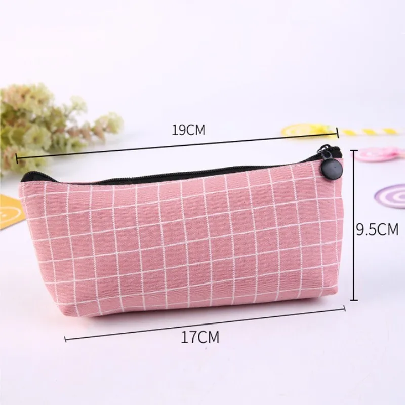 

Kawaii Concise Solid Color Canvas Pencil Bag Creative Pencilcase For Kids Gifts School Supplies Cute Stationery