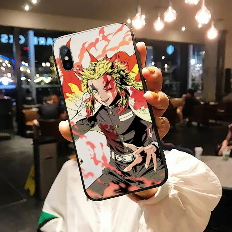

Rengoku Kyoujurou Demon Slayer anime high quality Phone Case shell for iPhone 11 12 pro XS MAX 8 7 6 6S Plus X 5S SE 2020 XR