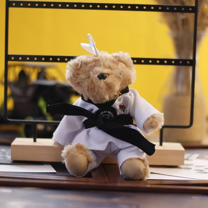 Новый милый изысканный мультяшный медведь тхэквондо плюшевая игрушка очень