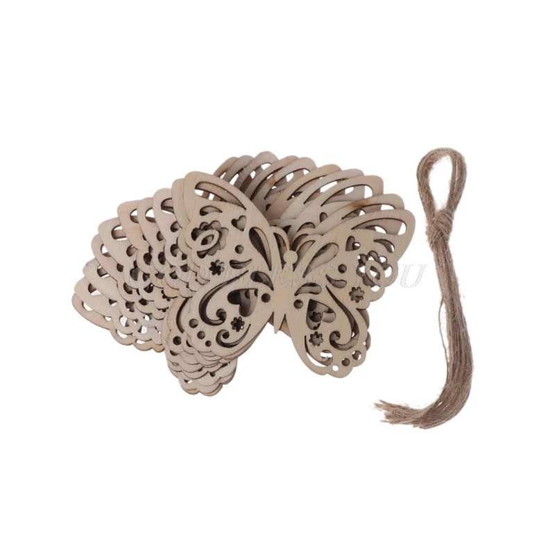 Деревянные полые бабочки для поделок 10 шт. украшение свадебной вечеринки