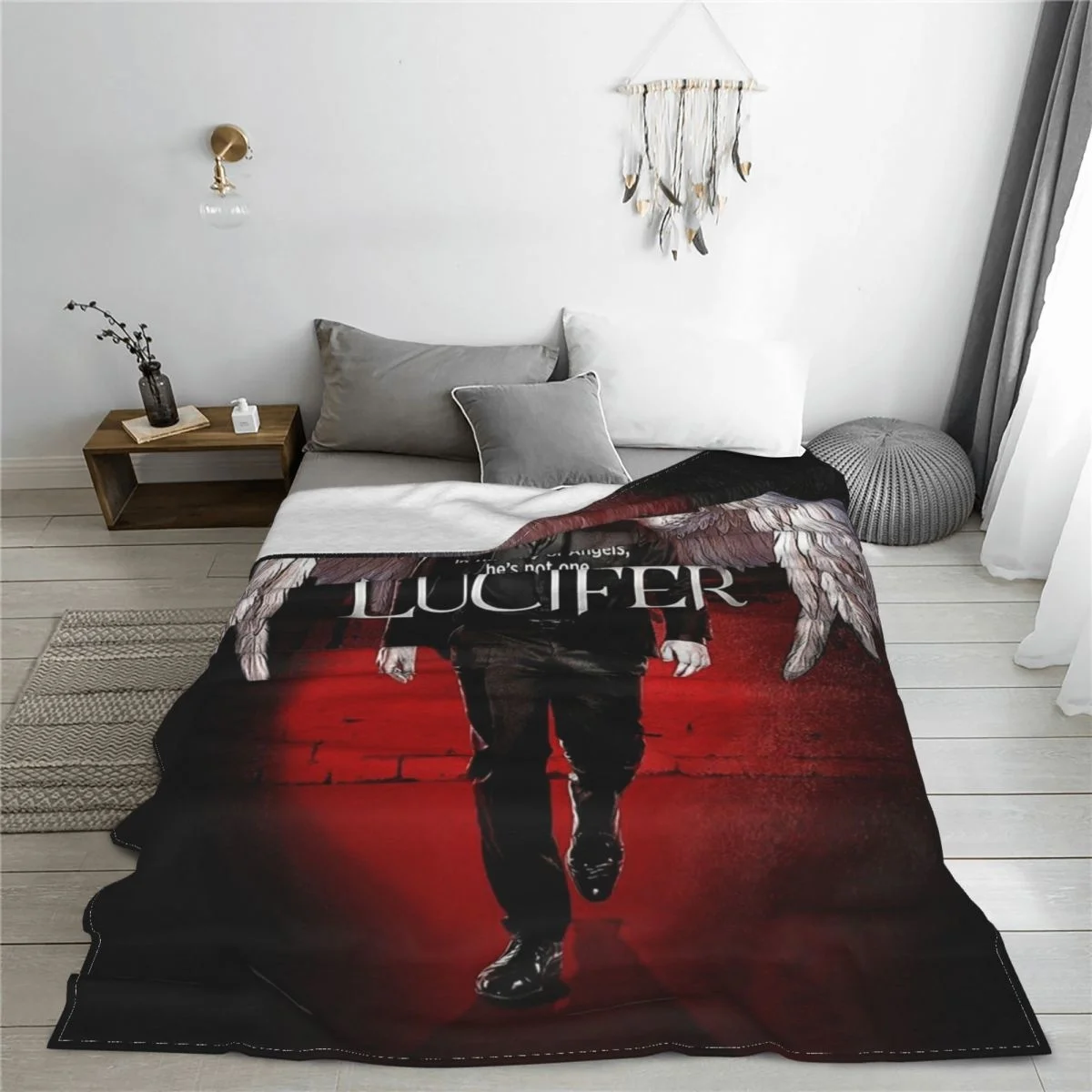 Одеяло Lucifer Blankets из фланели на зиму Tom Ellis напряжение дышащее легкое тонкое покрывало для дивана на открытом воздухе постельное белье.
