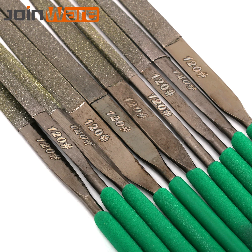 

10PC 140 160 180mm Diamond Mini Needle File Set 120# Hand Tools For Ceramic Glass Gem Stone Metalworking Hobbies and Crafts