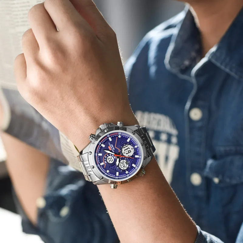 

Watch Men 2020 Top Brand Luxury Switzerland Original Genuine Luminous Hands Full Stainless Steel Watches Silver Clock