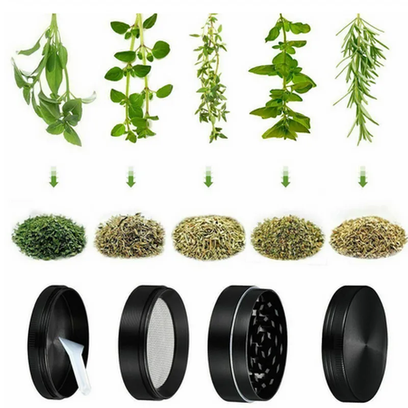 Ручная мельница из цинкового сплава 4 слоя 40 мм измельчитель табака/трав/специй |