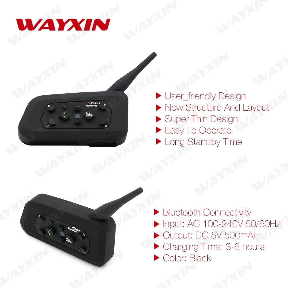 Новинка 4 шт. R6 1200 м мотоциклетная Bluetooth гарнитура для шлема Интерком до 6