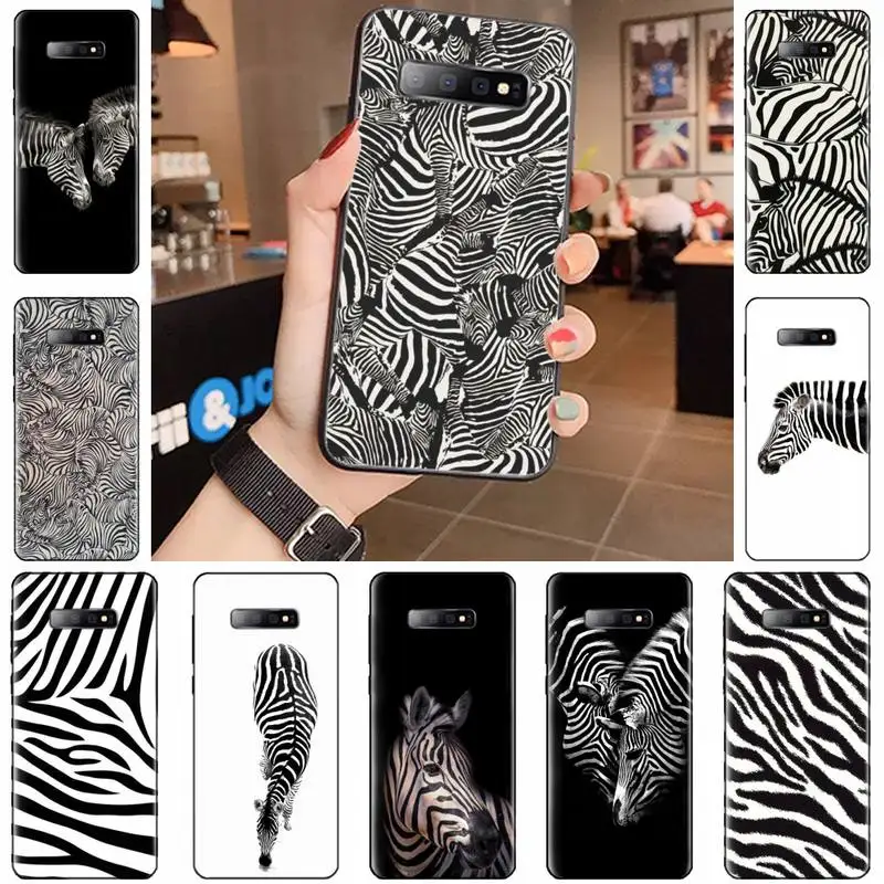 

Zebra stripes animal pattern Phone Case For Samsung Galaxy S5 S6 S7 S8 S9 S10 S10e S20 edge plus lite Cover Shell Funda