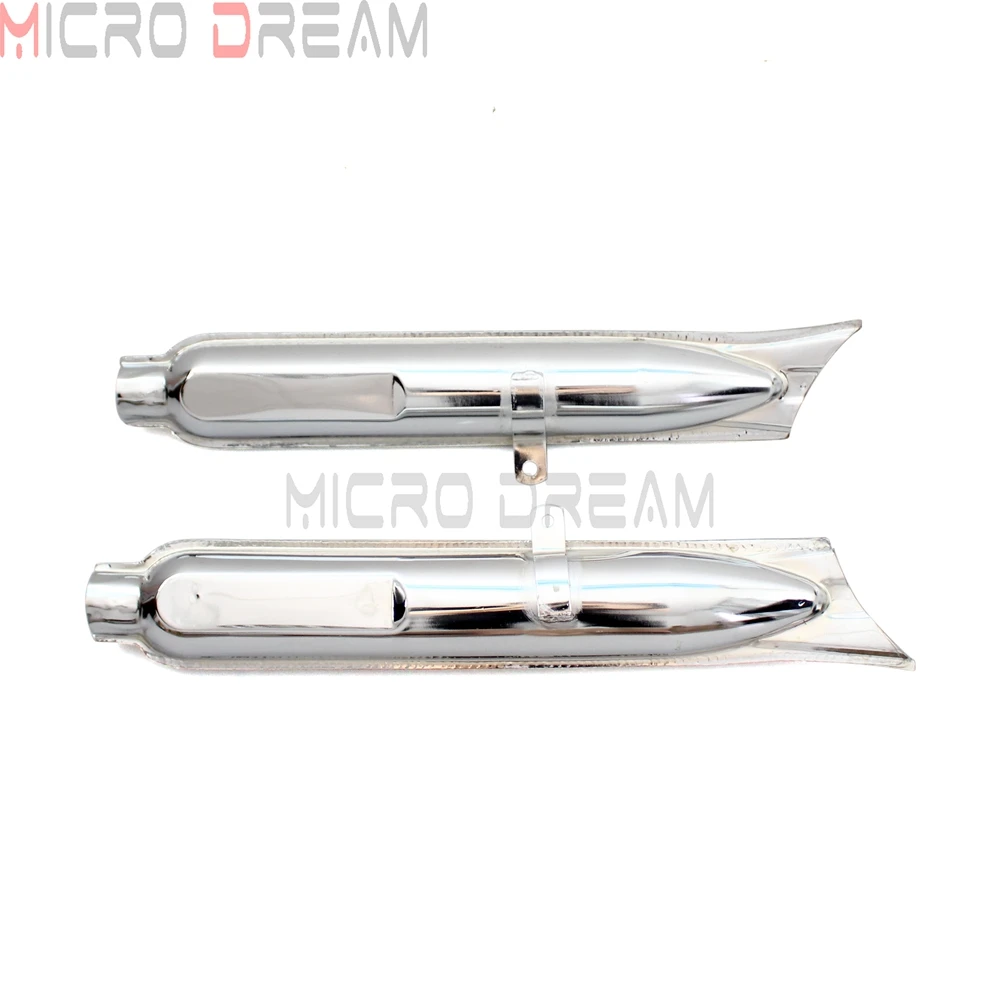 Хромированная выхлопная трубы глушителя для мотоцикла в стиле ретро 750cc труба BMW