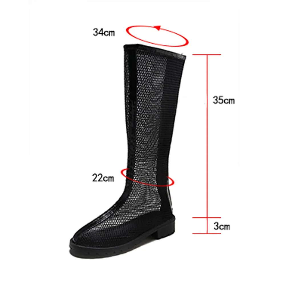 Fashion Tube Boots Summer Ankle Skeleton Women Super Breathable Shoes Joker Personality Female | Спорт и развлечения