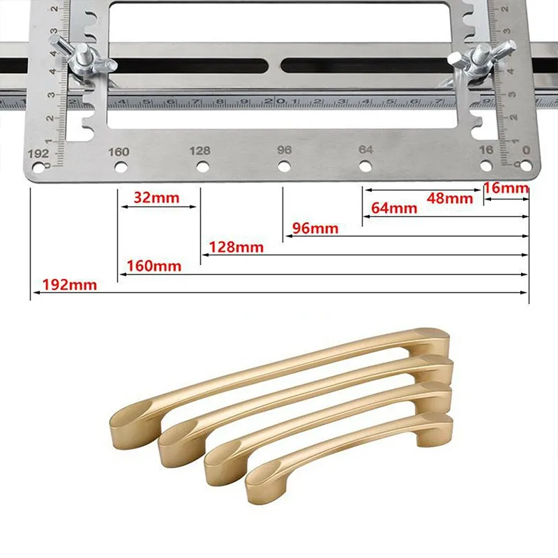 

Door Knob Handle Hole Locator Cupboard Wardrobe Cabinet Punching Drill Bit Installation Jig Shelf Pin Drill Guide Positioner
