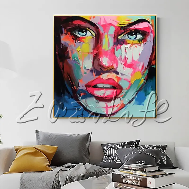 Палитра ножей для портретной фотосъемки с изображением девушки картина маслом