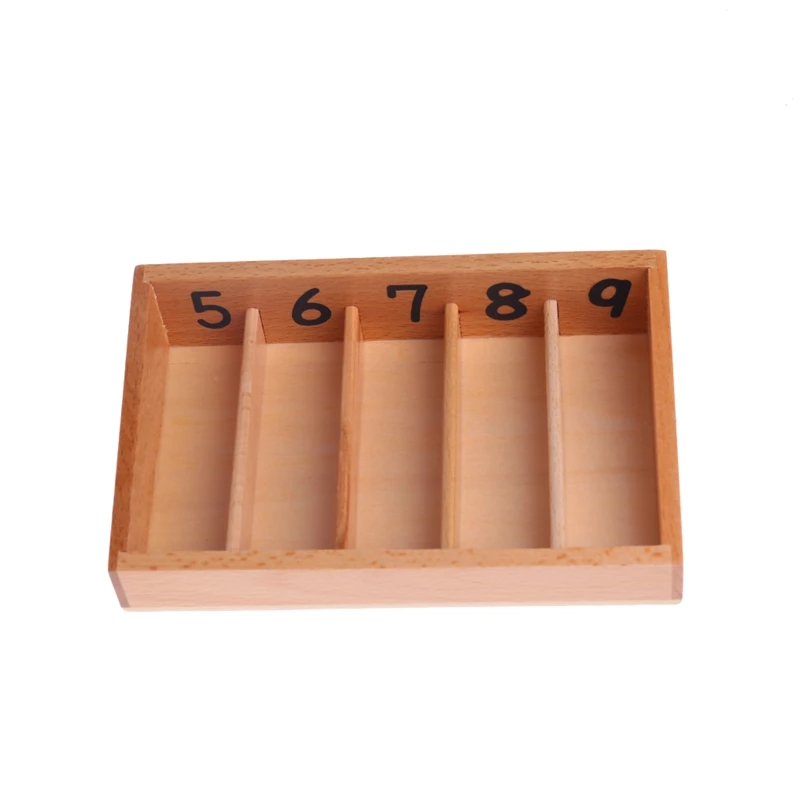 

Montessori Wooden Spindle Box 45 Spindles Mathematics Counting Educational Toy