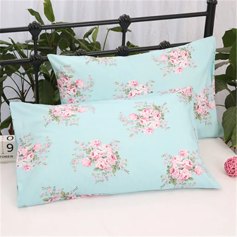 100% хлопок печать наволочка с цветочными узорами без молнии конверт подушка sham 2