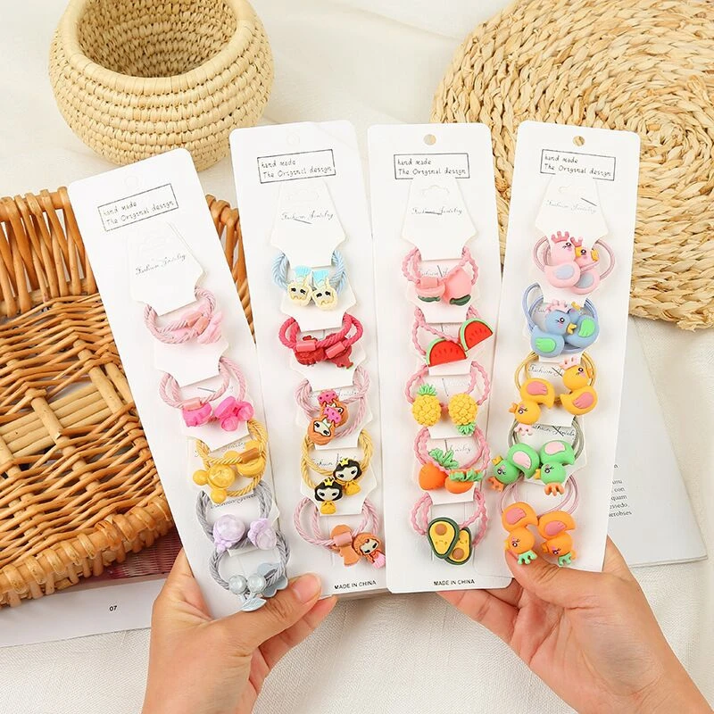 

5pcs/setNew Fruit Cute Rope Children Baby Elastic Hair Rubber Bands Accessories Kids Girl Headband Tie Ring Headwear Scrunchie