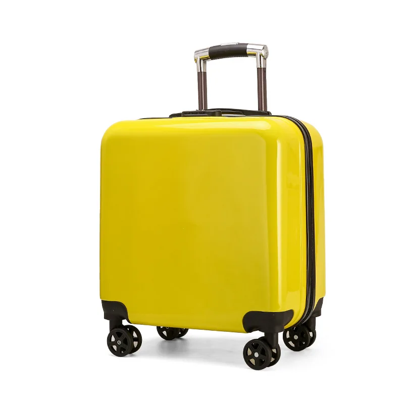 

Suitcase Youth Version 18 inch Colorful Luggage Stylish For children's Fashion Travel Blue Yellow Balck White Pink