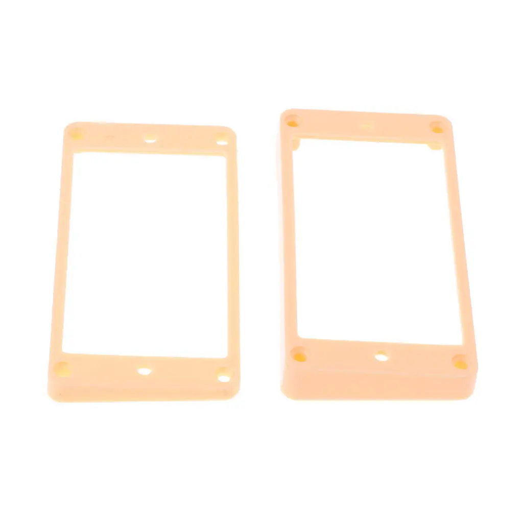 

Tooyful 2Pcs Cream Black Curved Plastic Humbucker Pickups Frames Holder Mounting Rings for Electric Guitar Parts Accessories