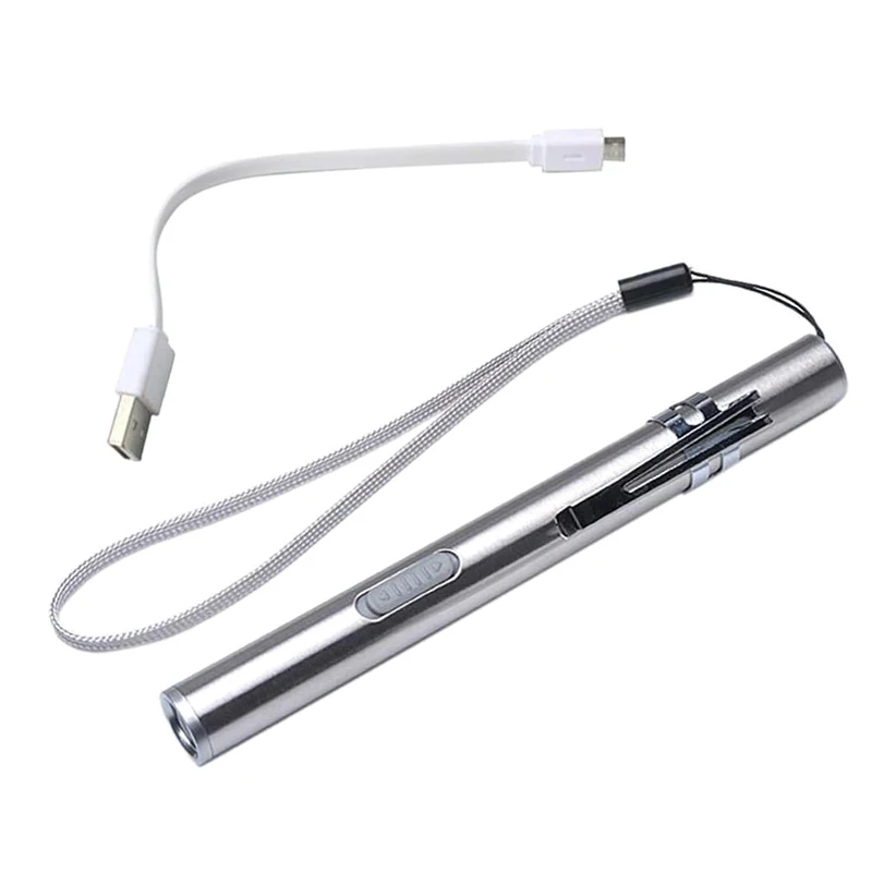 

Portable USB Flashlight Rechargeable LED Medical Camping Flashlights
