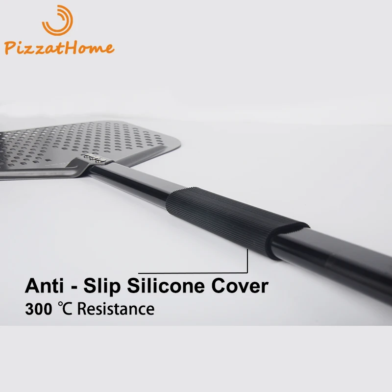 PizzAtHome Новый 44/46 дюймов Алюминий твердое покрытие перфорированные с длинным пиццы