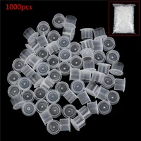 1000pcs tattoo ink cup cap 1113 plastic tattoo container cap with bottom for needle tip grip supply pigment clear holder