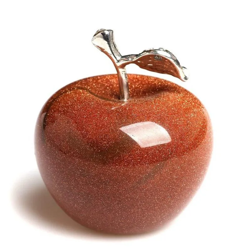 1 шт. натуральный красный песчаник кварцевый кристалл резной яблочный декор