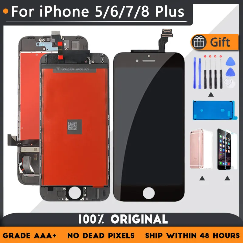 

OEM LCD Display For iPhone 6 7 8 6S Plus LCD Touch Screen Replacement For iPhone 5 5C 5S SE 6s 7 8 Plus Original No Dead Pixel