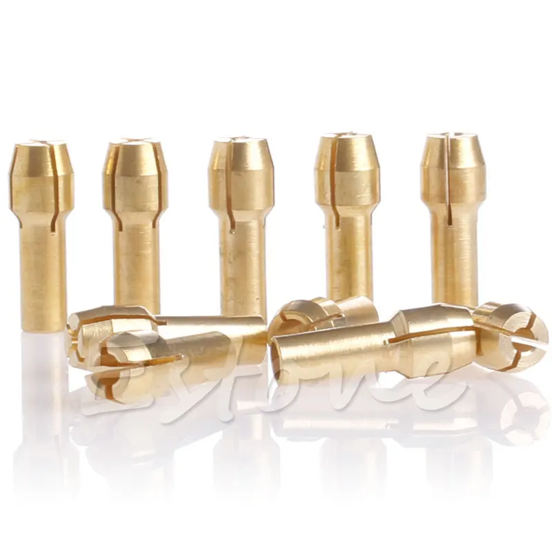 

10pcs Drill Chucks Bits Brass Collet Mini Drill Chuck for Dremel Rotary Tool 4.3mm Dia 0.5mm-3.2mm Power Tool Accessory