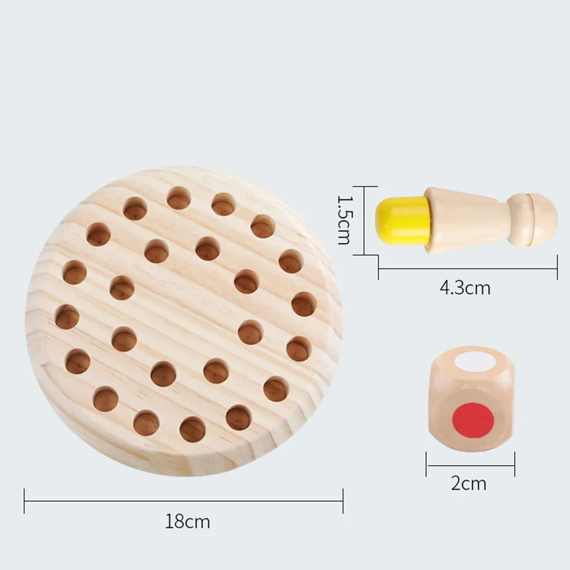 

Wooden Memory Match Stick Chess Game Montessori Toys Educational Color Cognitive Brain Training Family Party Kids Game Toys Gift