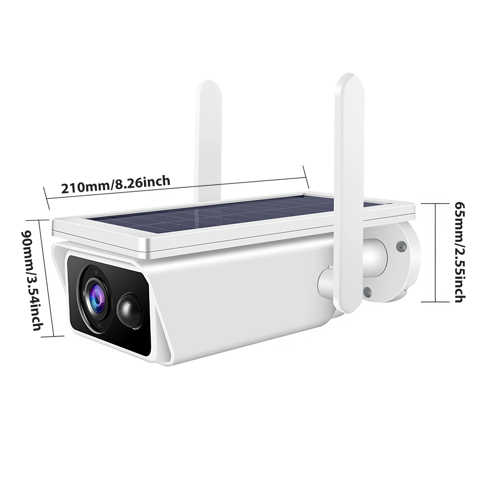 

Беспроводная Wi-Fi камера с детектором солнечных дверей, Двойной источник питания с солнечной панелью, функция ночного видения высокой четко...