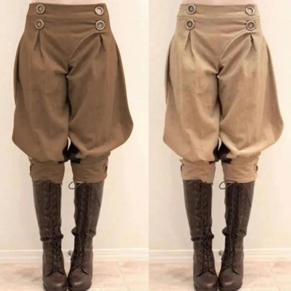 

Брюки-фонарики, укороченные брюки, спортивные брюки, женская модель, женские брюки в западном стиле на пуговицах, брюки для йоги в богемном с...