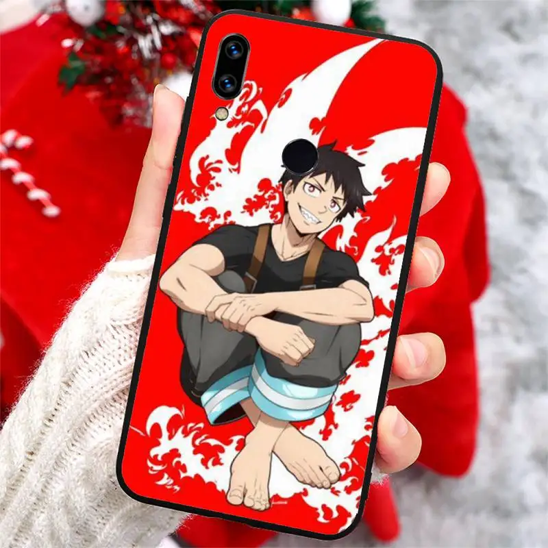 

Fire Force hot anime high quality luxury Phone Case funda For Xiaomi Redmi note 7 8 9 t k30 max3 9 s 10 pro lite