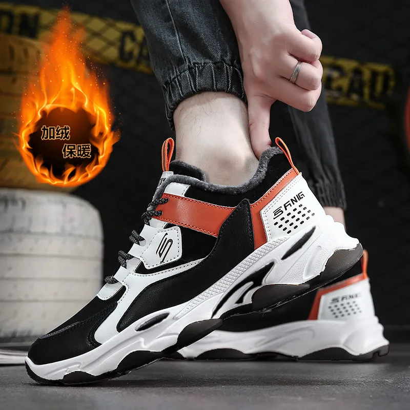 

New Arrival Sports Shoes Men Comfortable Leather Platform Male Sneakers Designer Man Running Shoes Tide Mesh Shoes Big Size 7-10