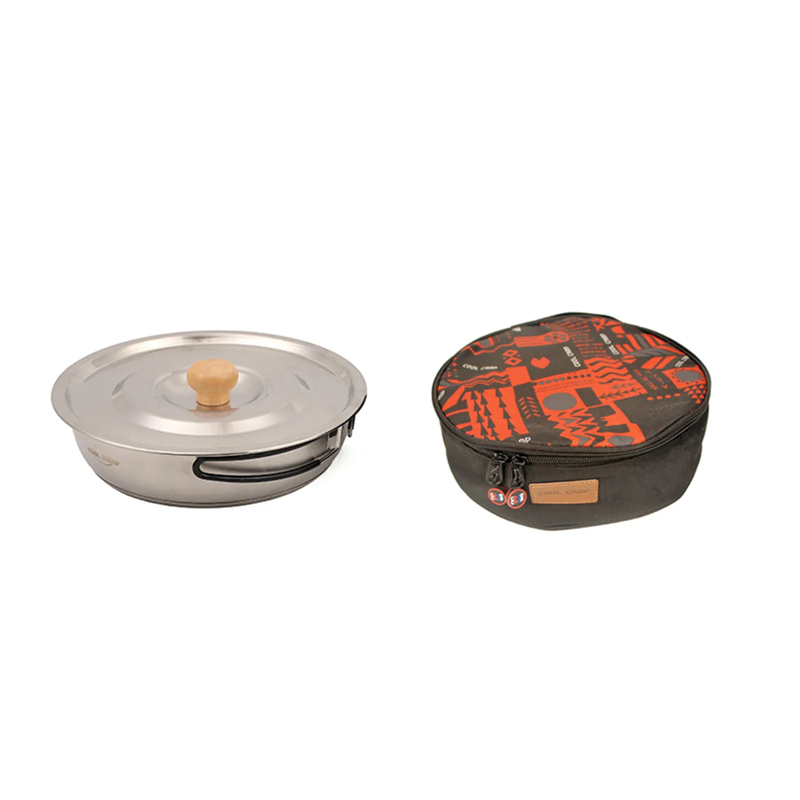 

Portable Frying Pan Stainless Steel Egg Pancake Cooking Pan Home Kitchen Outdoor Lightweight Picnic BBQ Skillet