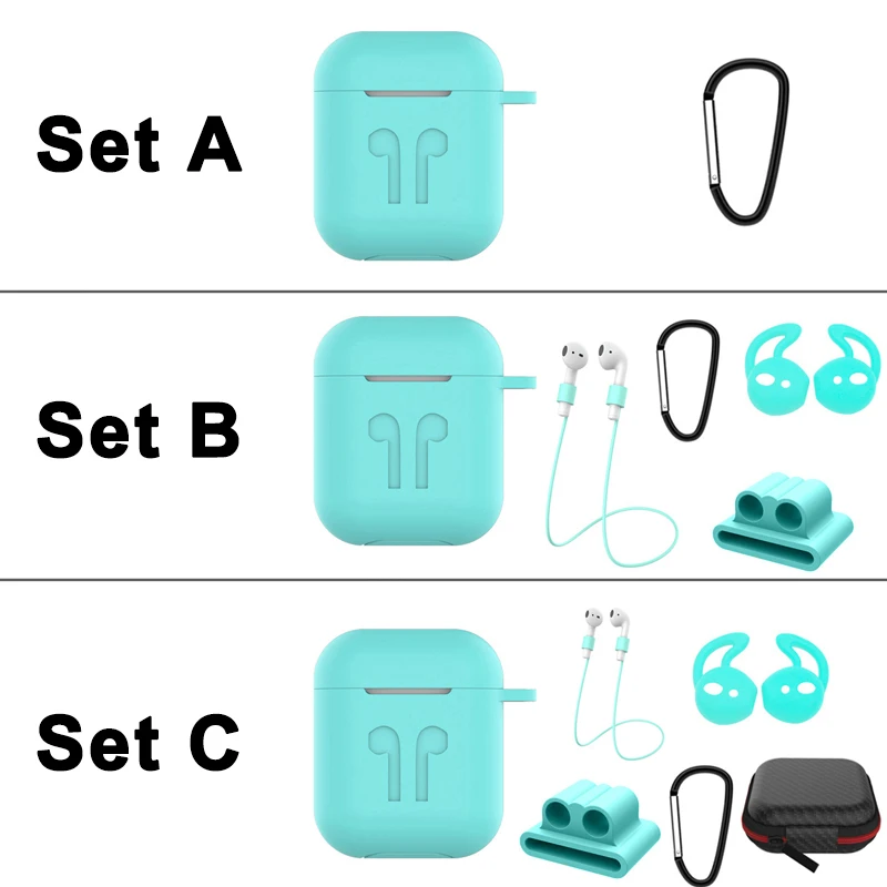 Идеальный чехол 6 в 1 для airpods 2 милые аксессуары защиты от потери Apple Airpods защитный