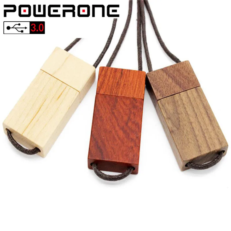 USB флеш накопитель POWERONE деревянный с интерфейсом 3 0 64/32/4 ГБ|USB флэш-накопители| |
