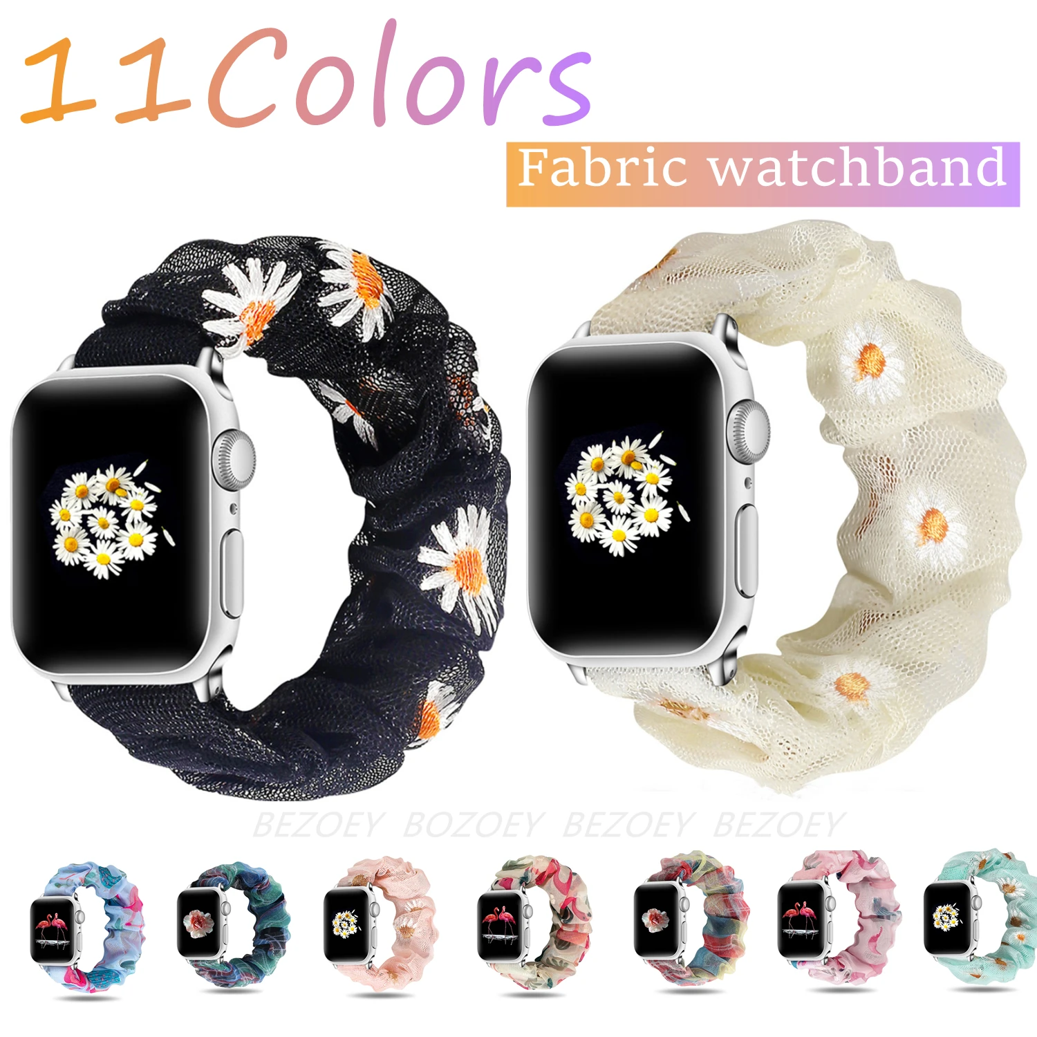 

Scrunchie Elastic Watch Straps for Apple Watch Band6 5 4 3 2 44mm 40mm 42mm 38mm for iwatch Series Bracelet5 4 3 Women Watchband